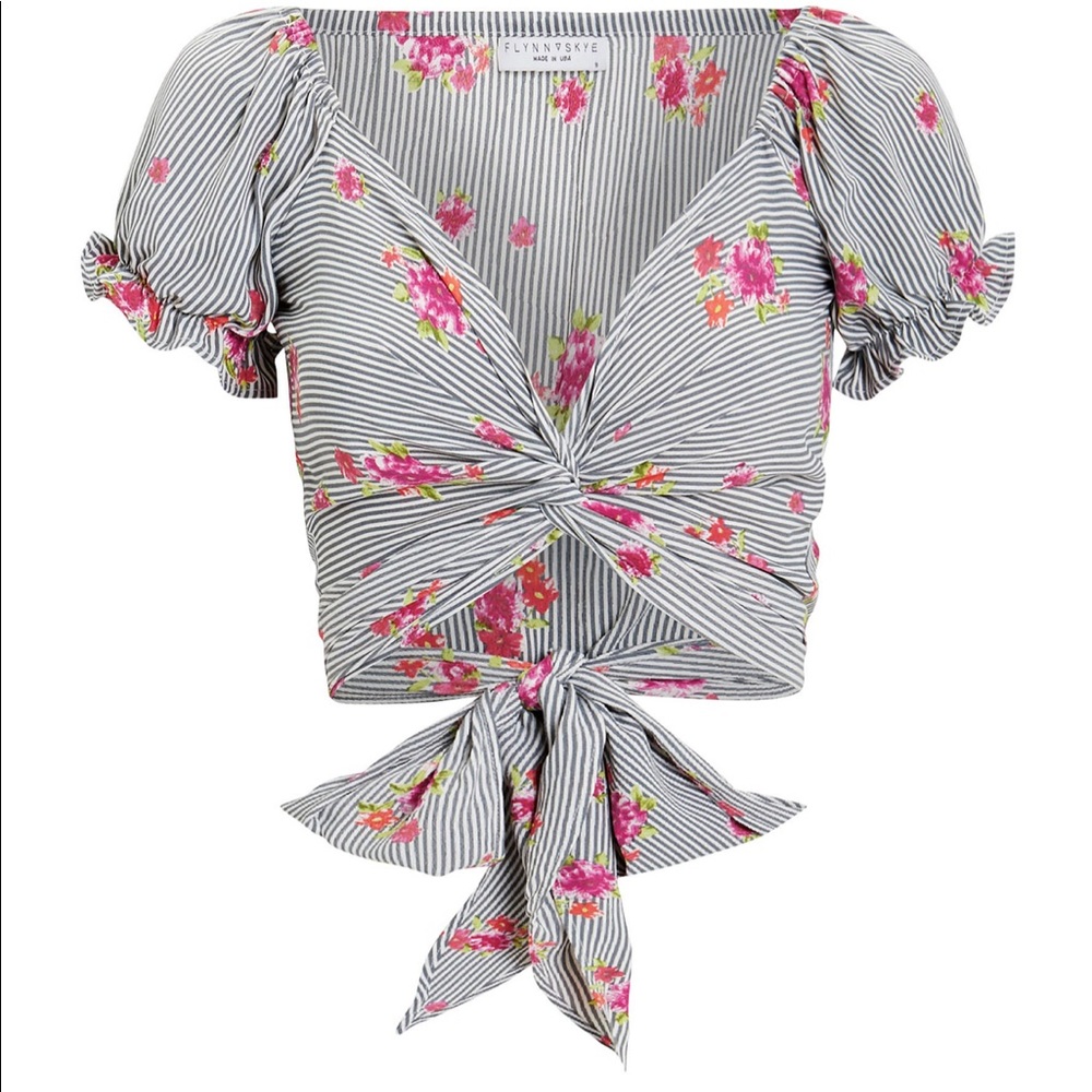 NWT Flynn Skye Annabelle Wrap Crop Top Size XS